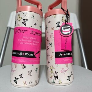 Betsey Johnson Butterfly Water Bottle - Pink and Cream
2 pcs